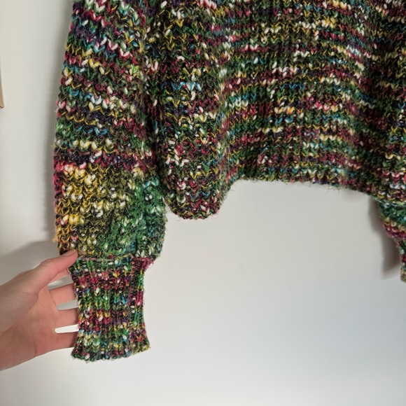 Colorful Cropped Code x Mode Angora Blend Sweater - Picture 10 of 10
